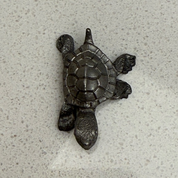 Vintage Spoontiques Tiny Pewter Turtle Figurine Miniature - Picture 6 of 9